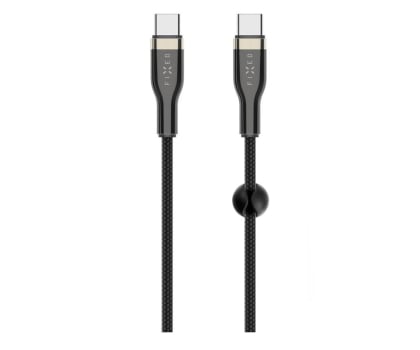 Kabel USB FIXED Pleciony Kabel USB-C/USB-C 2m 100W czarny